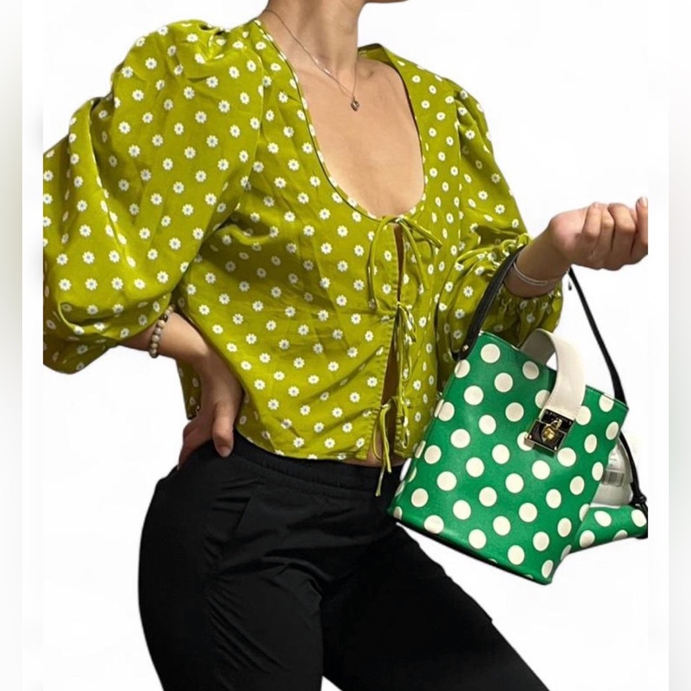 Levi's LIGHT Green Floral Blouse SISE M-L